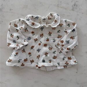 Mayoral White Floral Baby Top